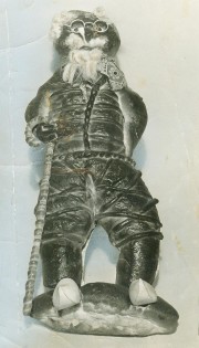 Gelderse Abraham, gemaakt van brooddeeg. Collectie Nederlands Bakkerijmuseum.