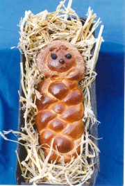 Een eenvoudig maar charmant wikkelkindje van brood